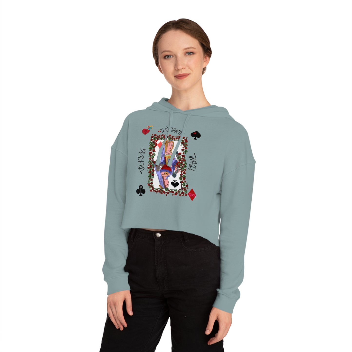 Two Tarts Queen Women’s Cropped Hooded Sweatshirt