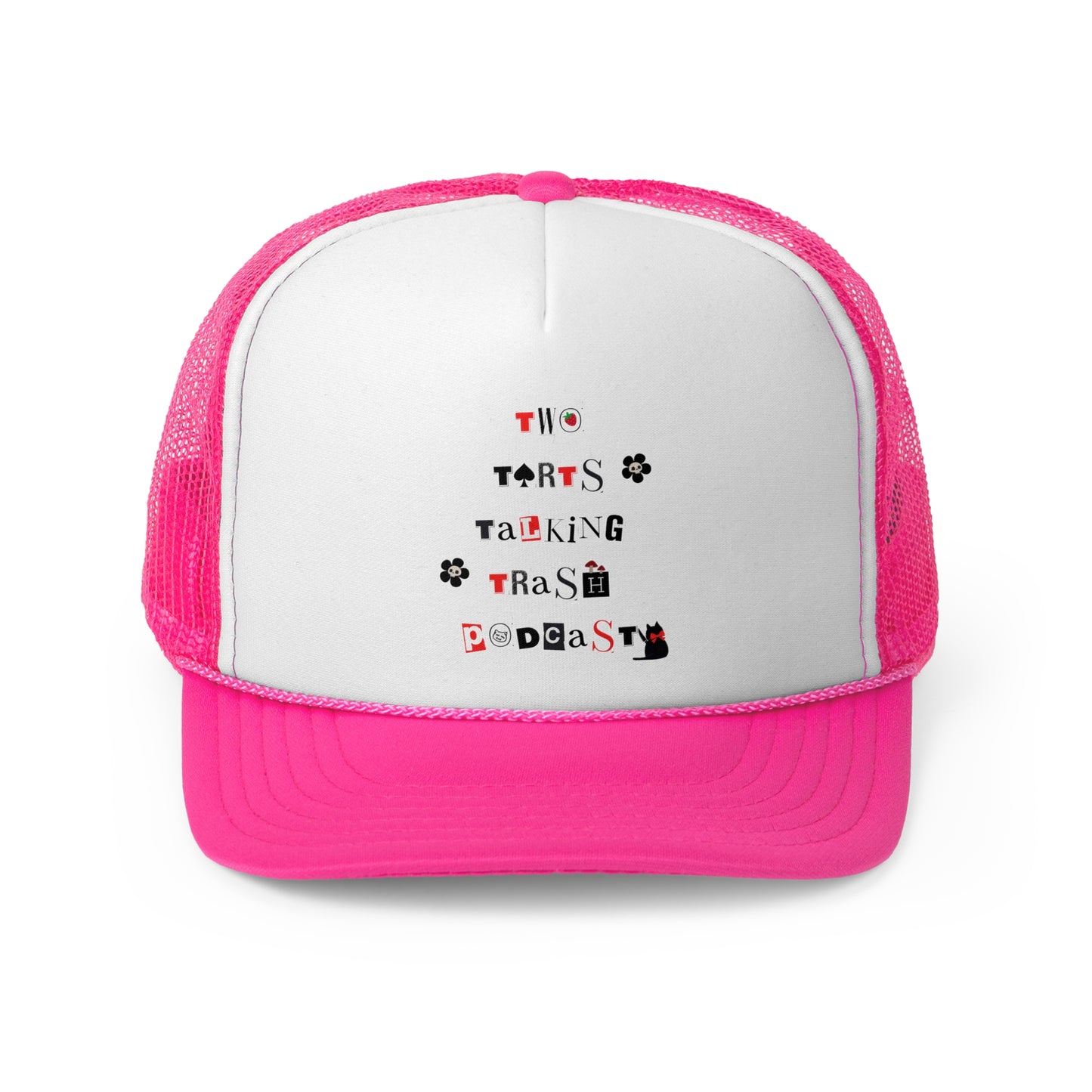 Two Tarts Talking Trash Serial Kitty Women's Trucker Caps