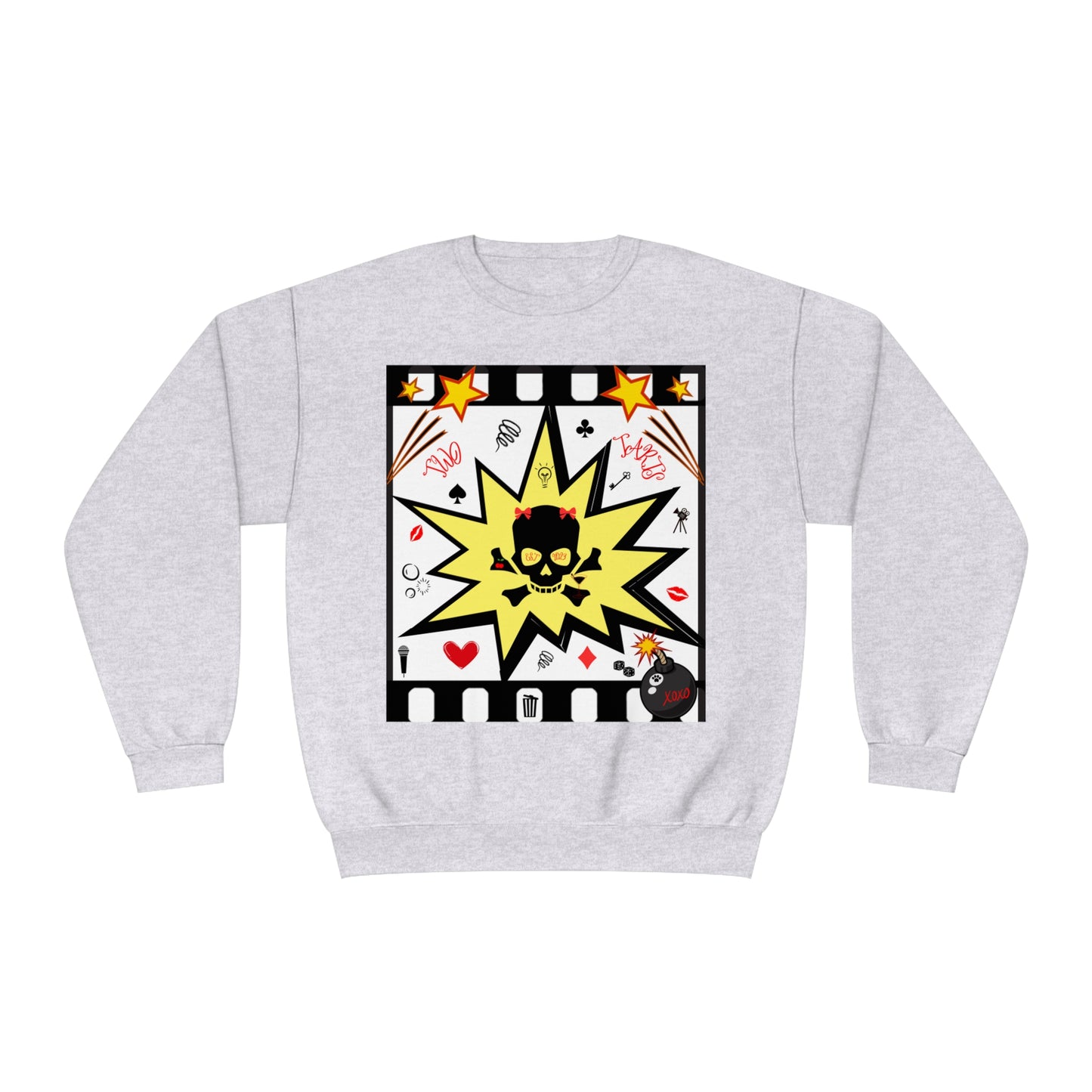 Skull Comic Unisex Crewneck Sweatshirt
