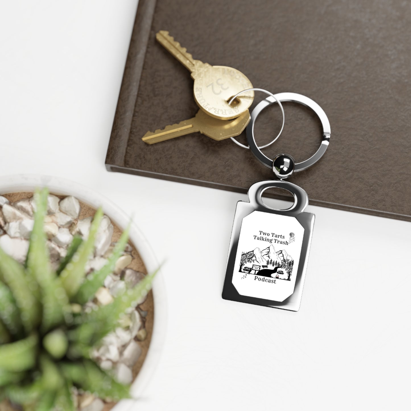 Two Tarts Talking Trash Podcast Trails Rectangle Photo Keyring