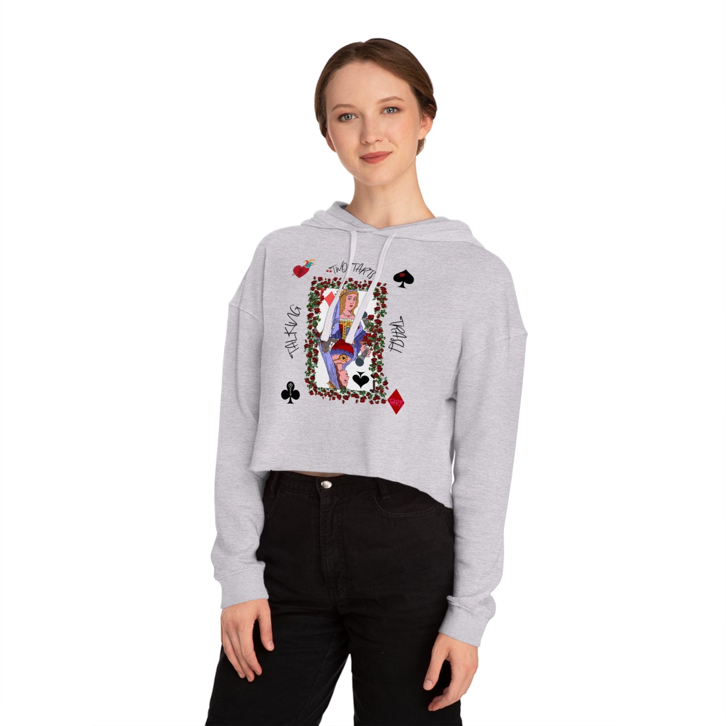 Two Tarts Queen Women’s Cropped Hooded Sweatshirt