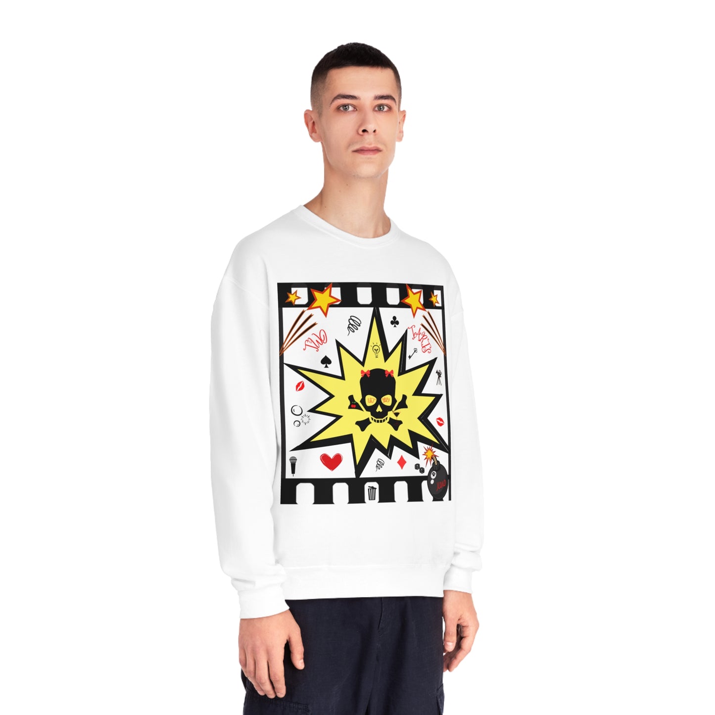 Skull Comic Unisex Crewneck Sweatshirt