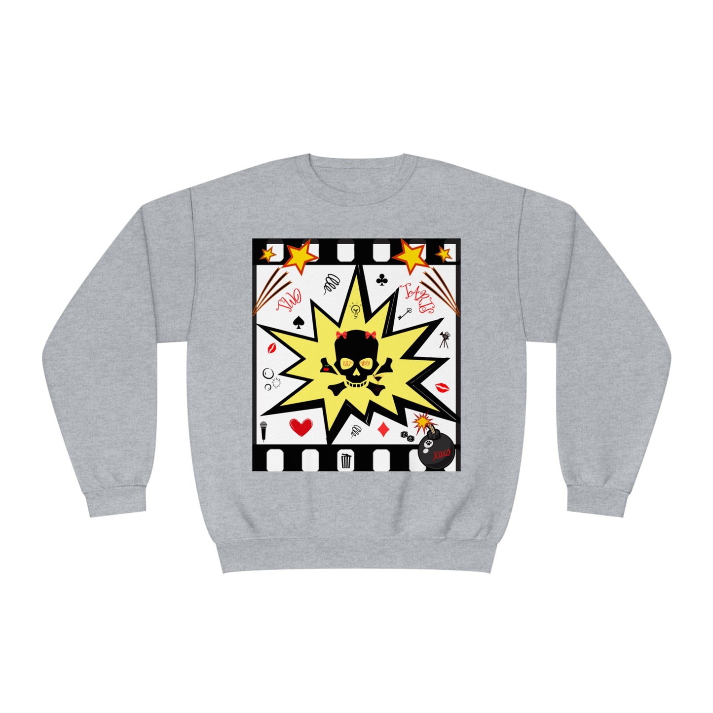 Skull Comic Unisex Crewneck Sweatshirt