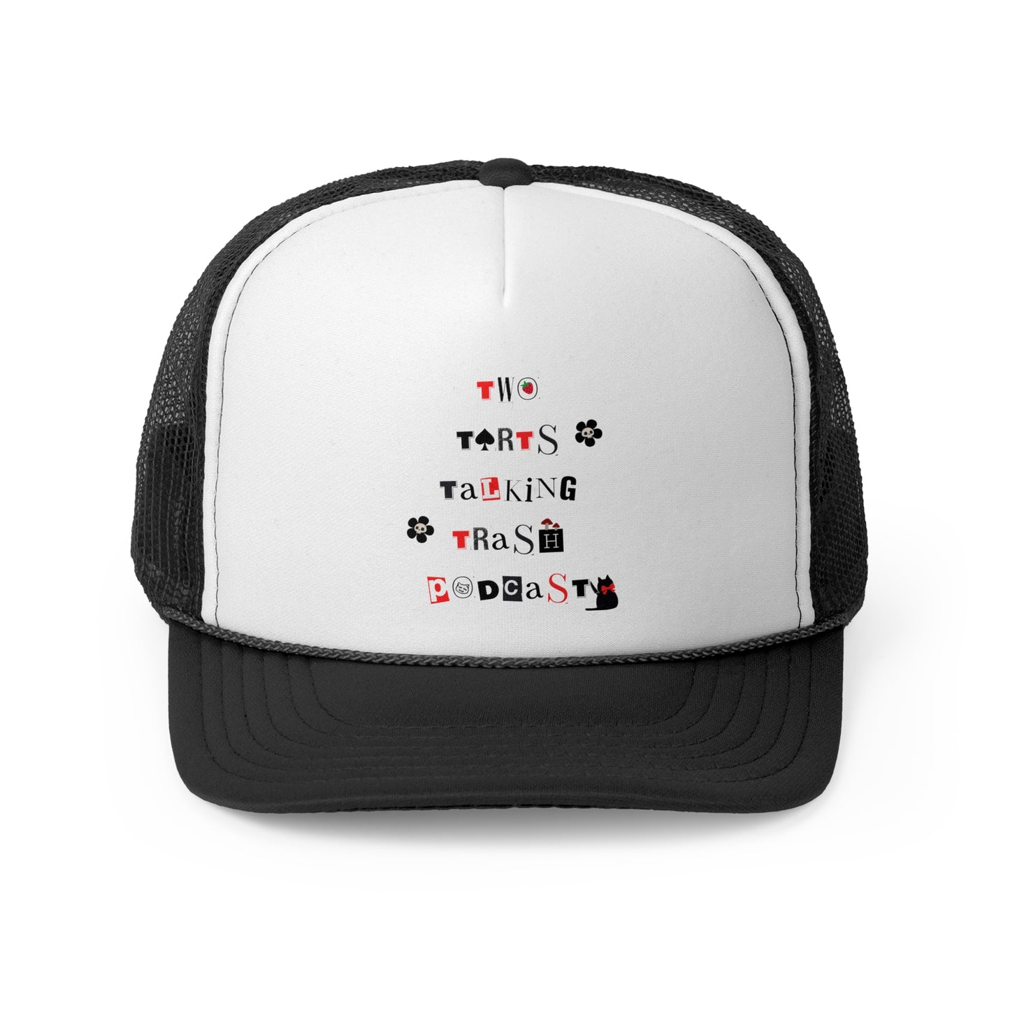 Two Tarts Talking Trash Serial Kitty Women's Trucker Caps