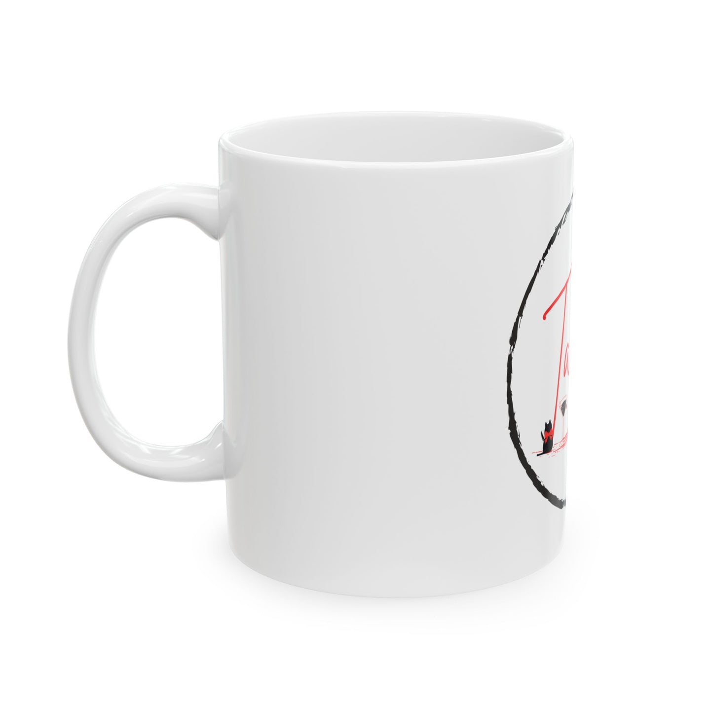 Lipstick Kitty Ceramic Mug