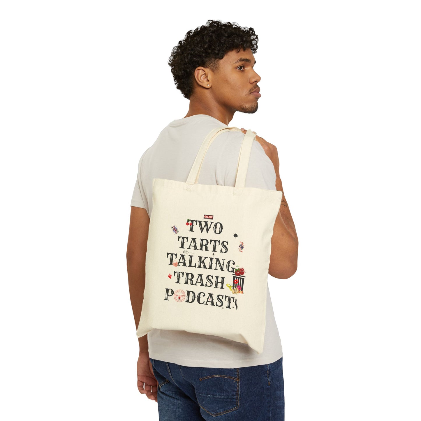 Two Tarts Cherries Cotton Canvas Tote Bag