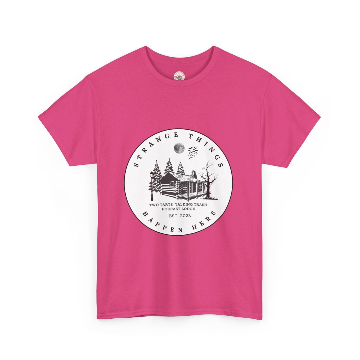 Two Tarts Strange Things Happen Here Unisex Heavy Cotton Tee
