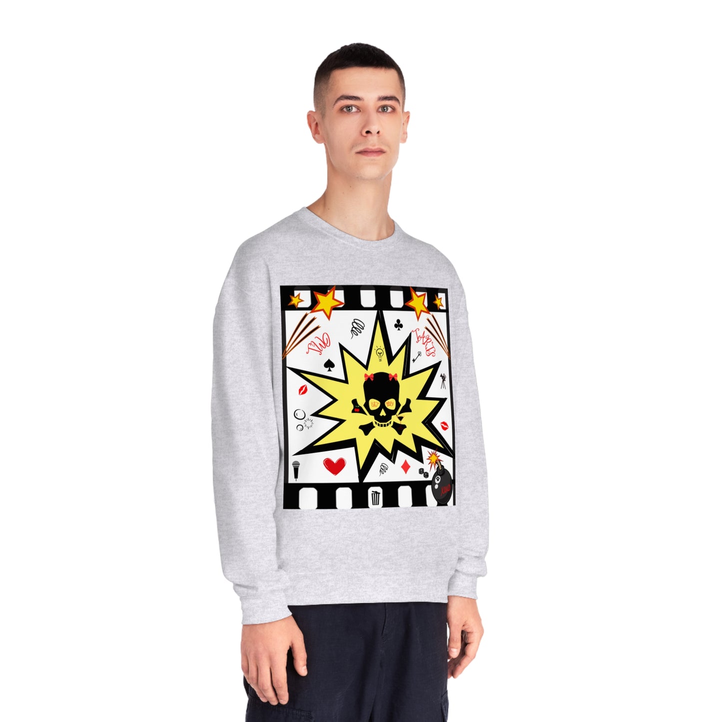 Skull Comic Unisex Crewneck Sweatshirt