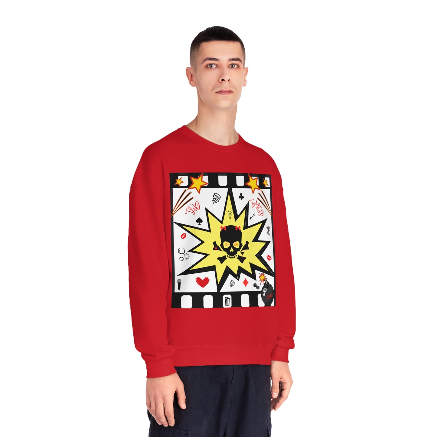 Skull Comic Unisex Crewneck Sweatshirt