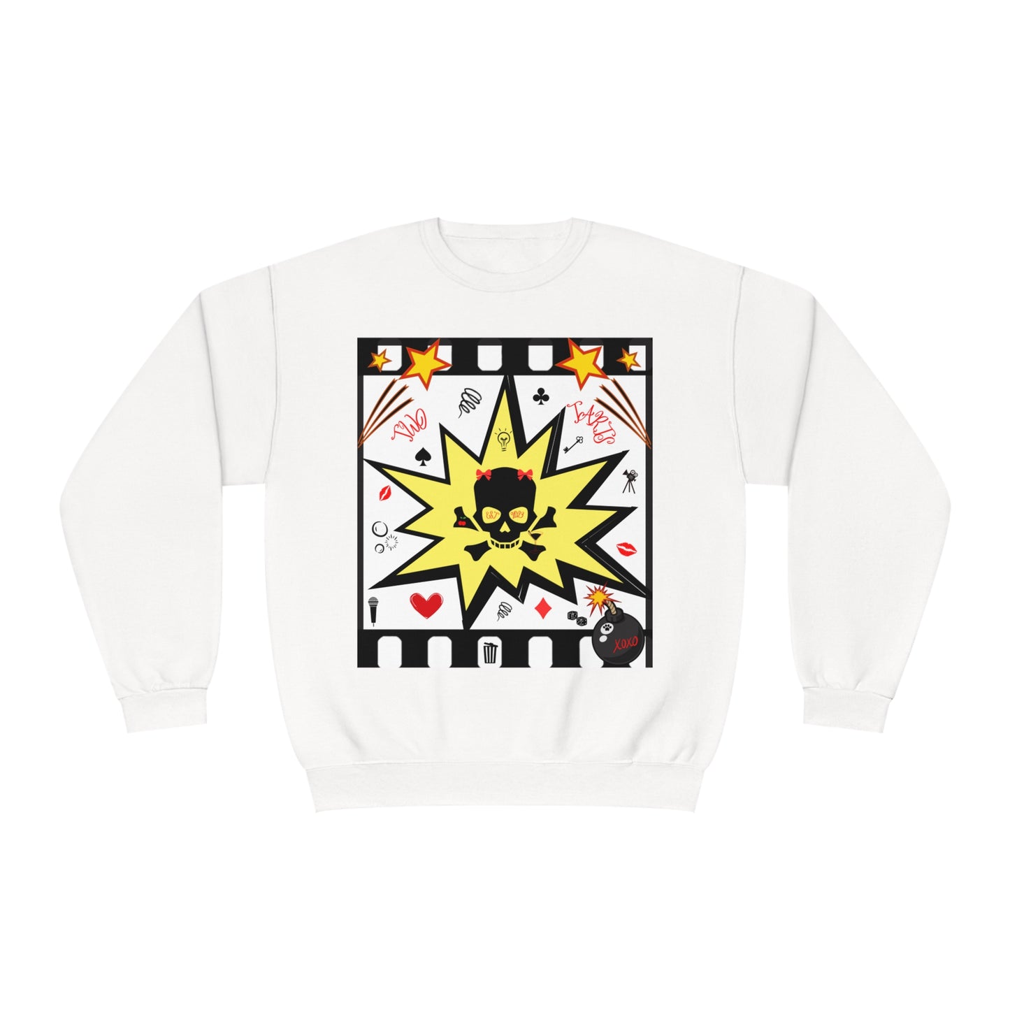 Skull Comic Unisex Crewneck Sweatshirt