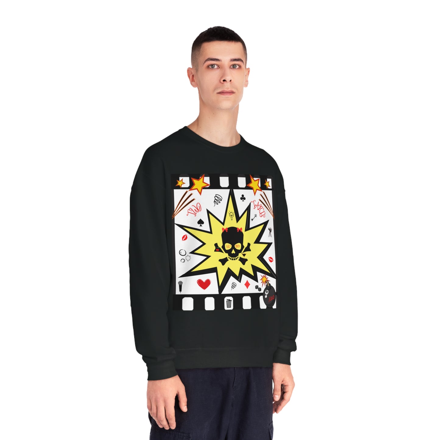 Skull Comic Unisex Crewneck Sweatshirt