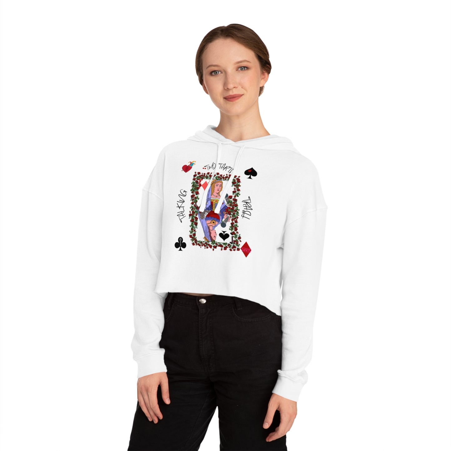 Two Tarts Queen Women’s Cropped Hooded Sweatshirt
