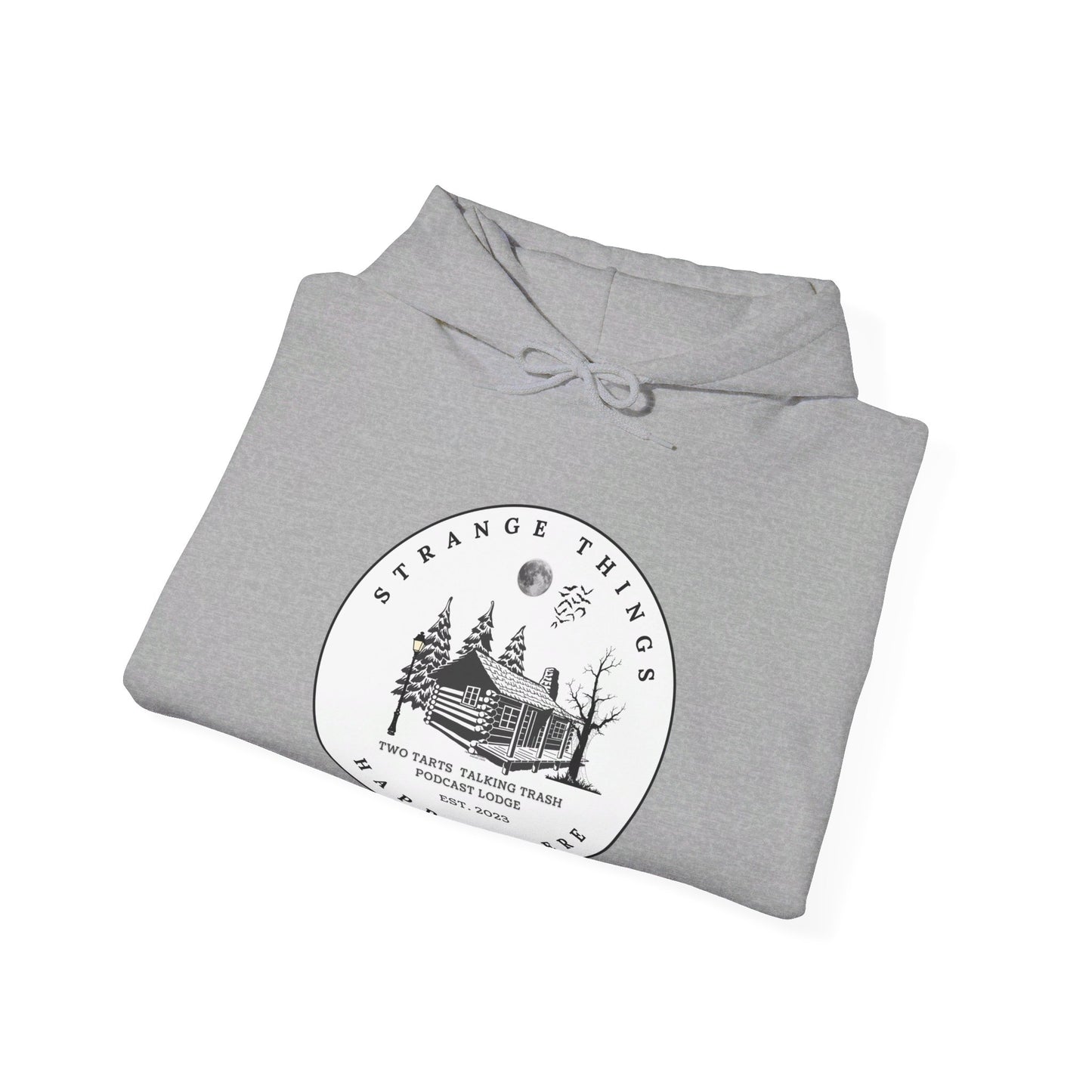 Two Tarts Strange Things Happen Here Unisex Hooded Sweatshirt