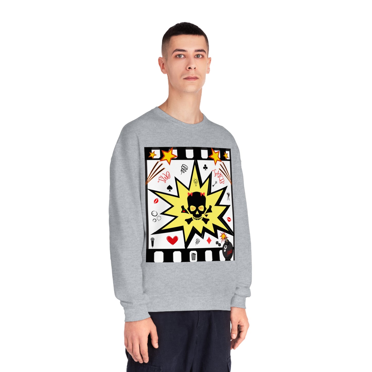 Skull Comic Unisex Crewneck Sweatshirt