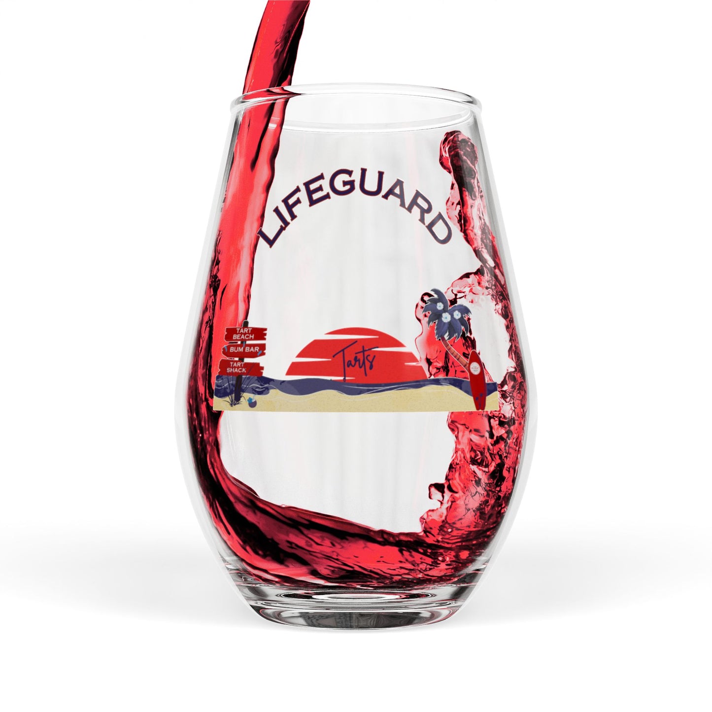 Two Tarts Lifeguard Stemless Wine Glass, 11.75oz