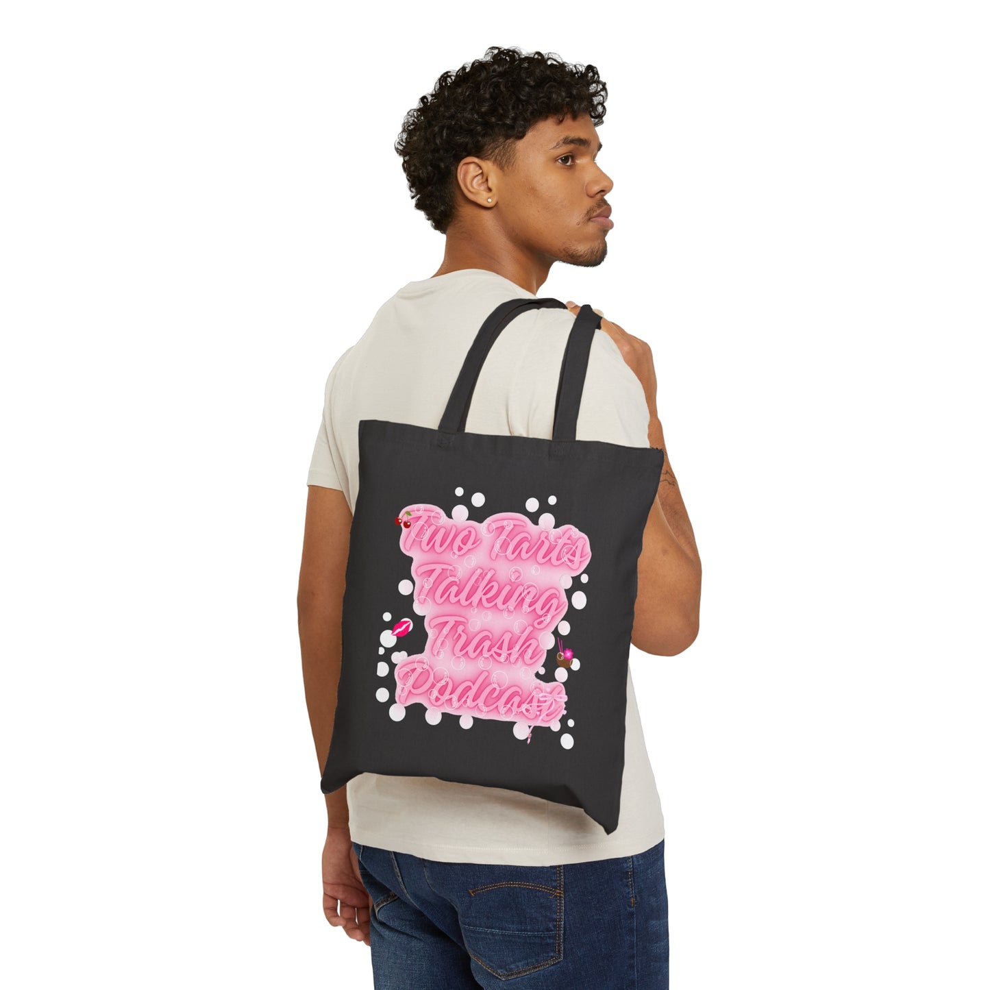 Two Tarts Talking Trash Podcast Ping Bubble Cotton Canvas Tote Bag