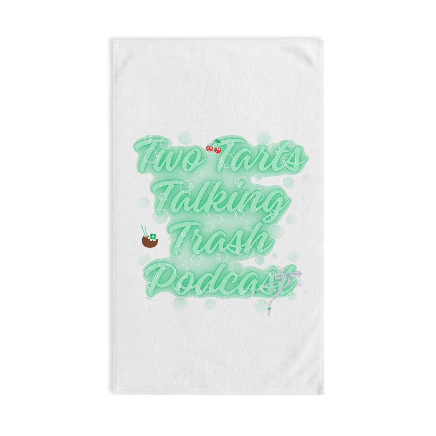 Two Tarts Green Bubble Hand Towel