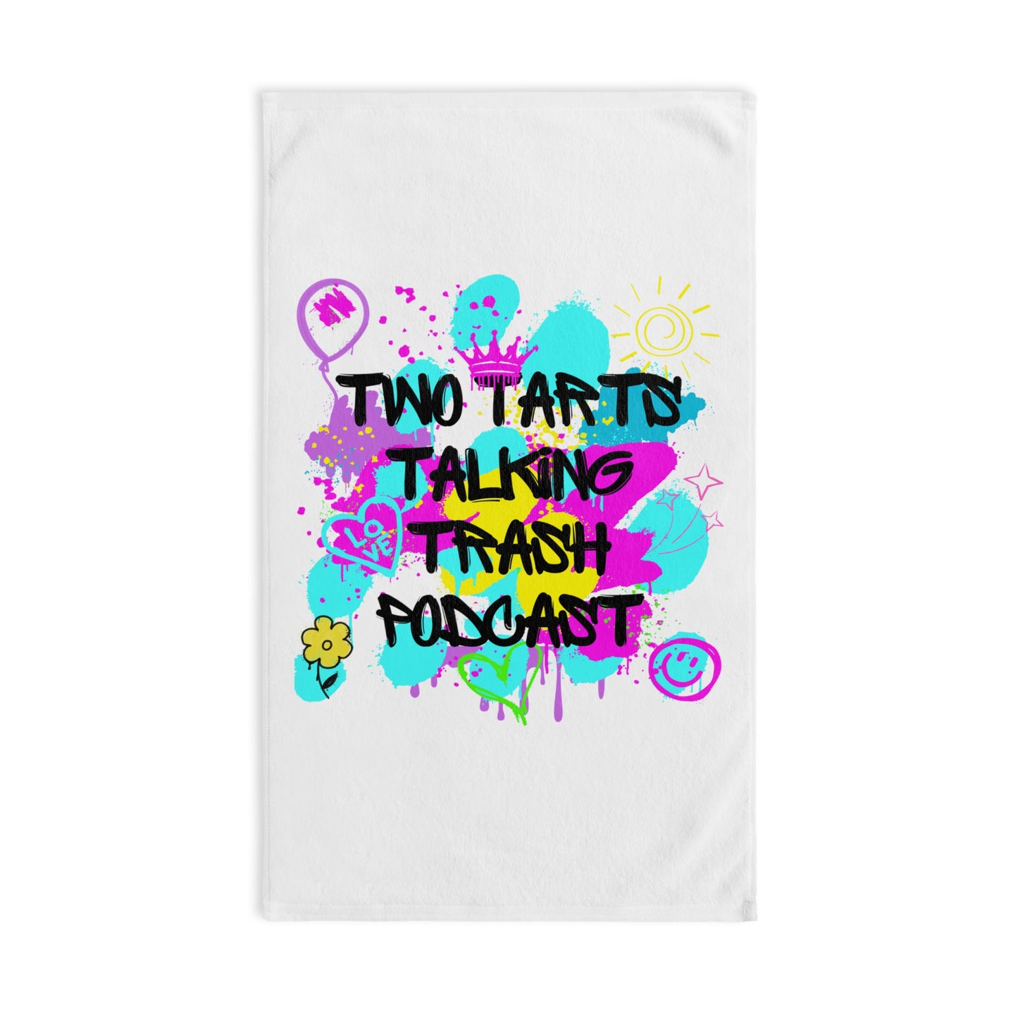 Two Tarts Talking Trash Podcast Graffiti Hand Towel