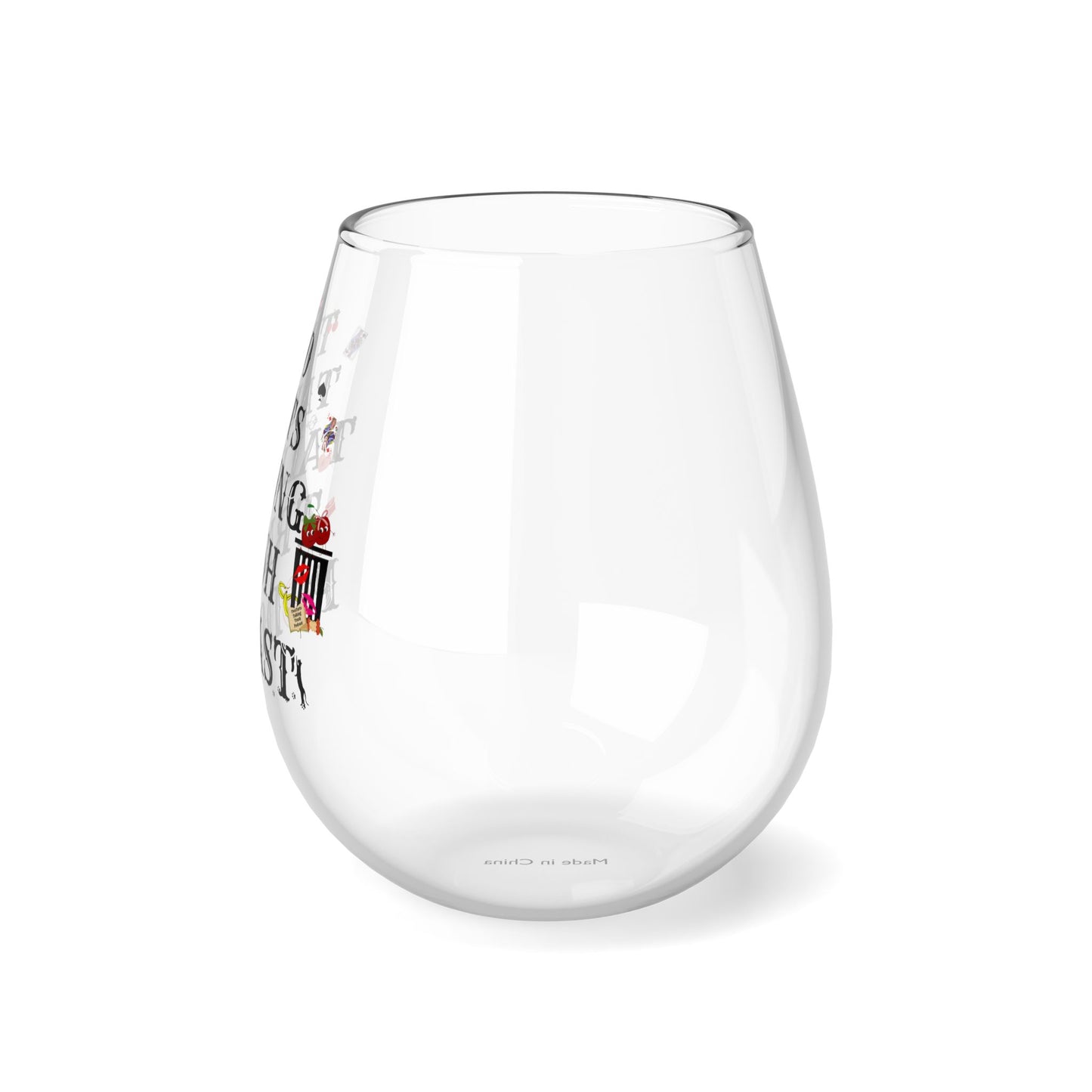 Two Tarts Cherries Stemless Wine Glass, 11.75oz