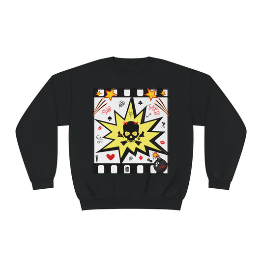 Skull Comic Unisex Crewneck Sweatshirt