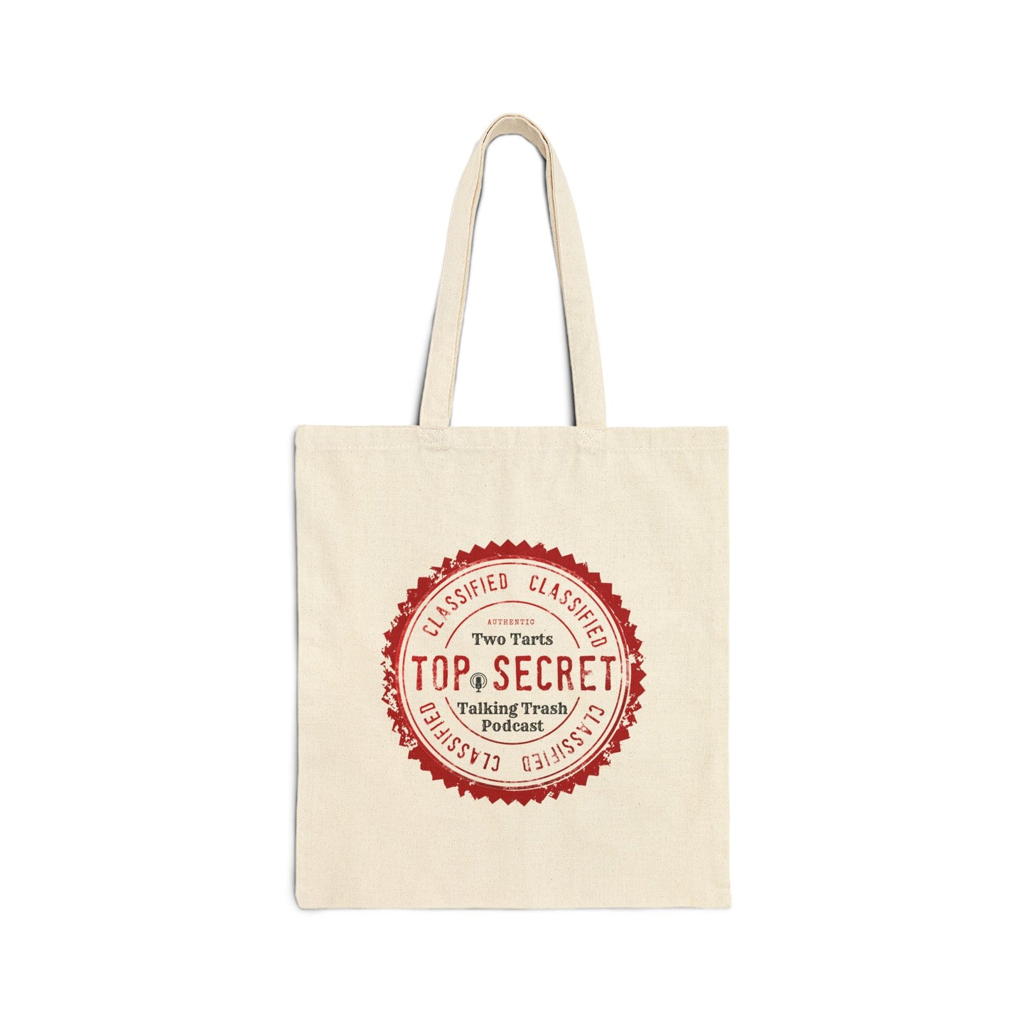 Two Tarts Top Secret Cotton Canvas Tote Bag
