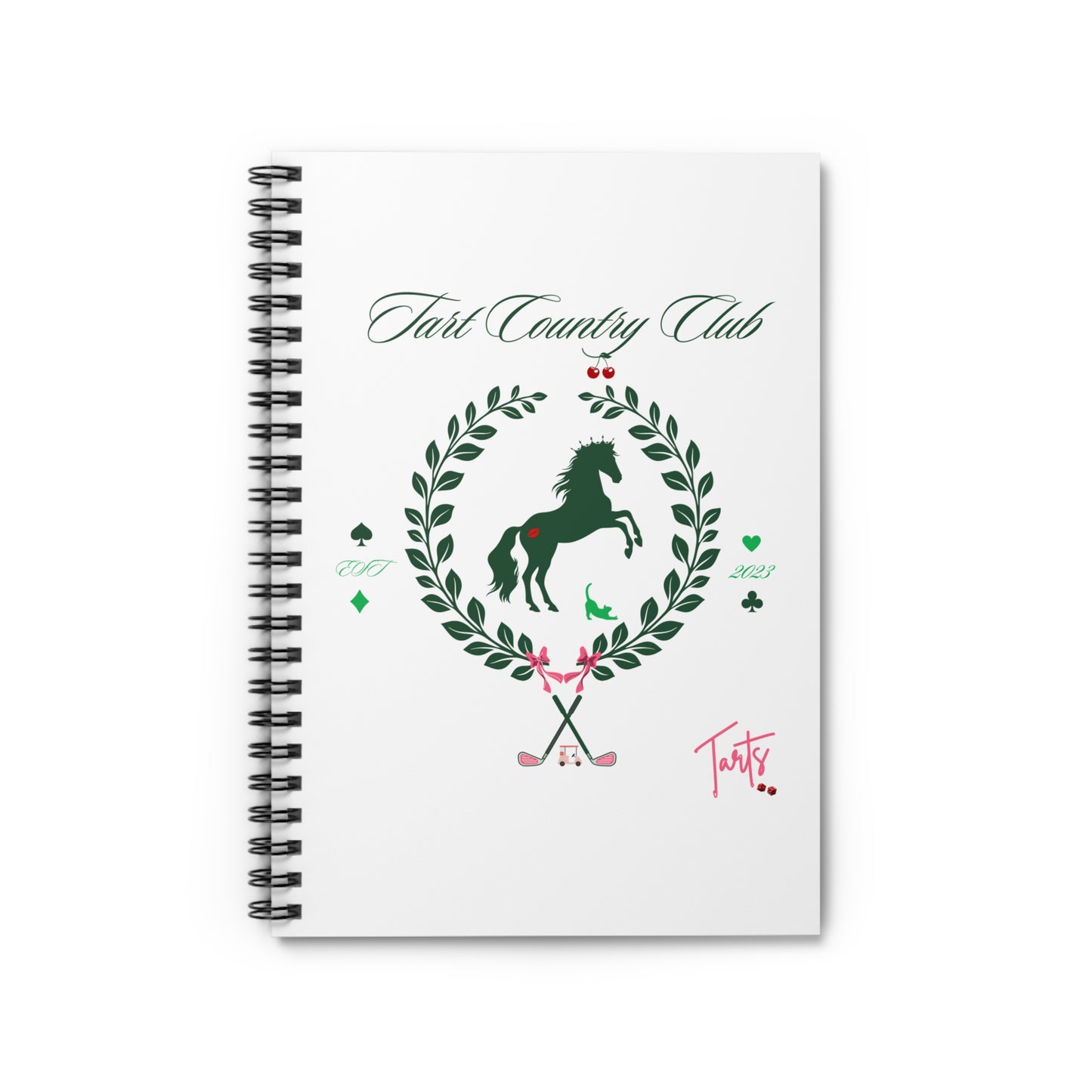 Two Tarts Country Club Spiral Notebook - Ruled Line