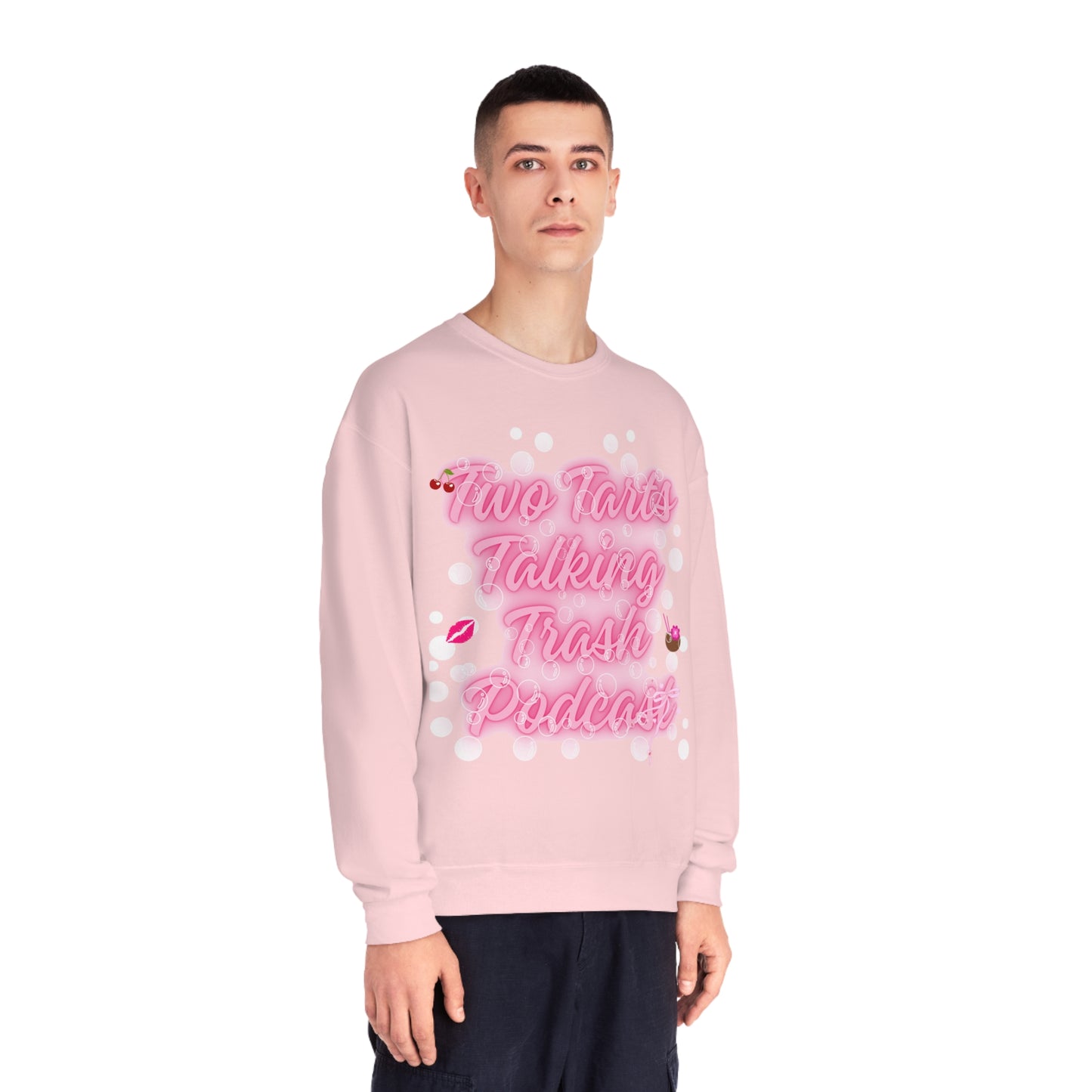 Two Tarts Bubble Pink Unisex Crewneck Sweatshirt