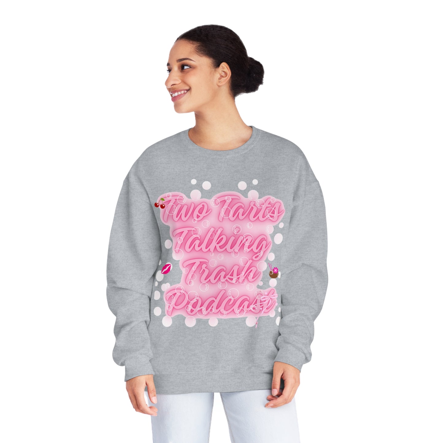 Two Tarts Bubble Pink Unisex Crewneck Sweatshirt