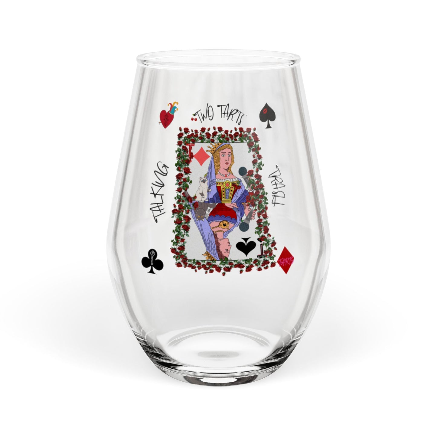 Two Tarts Queen Stemless Wine Glass, 11.75oz