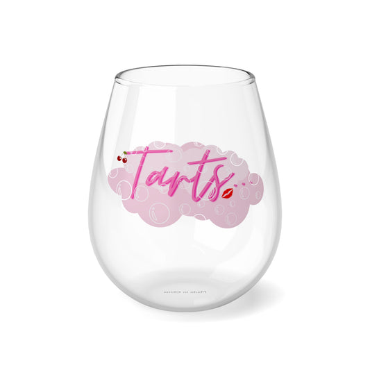 Two Tarts Tarts Kiss Stemless Wine Glass, 11.75oz