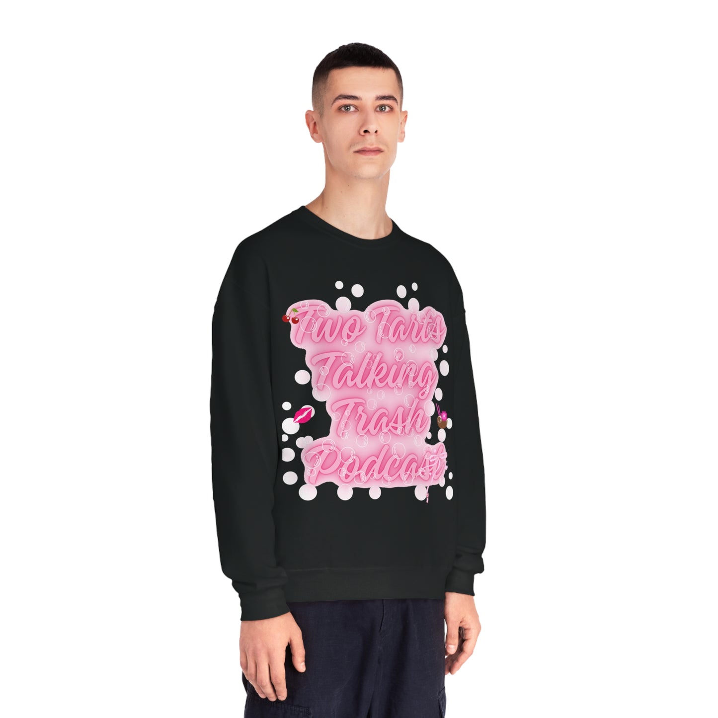 Two Tarts Bubble Pink Unisex Crewneck Sweatshirt