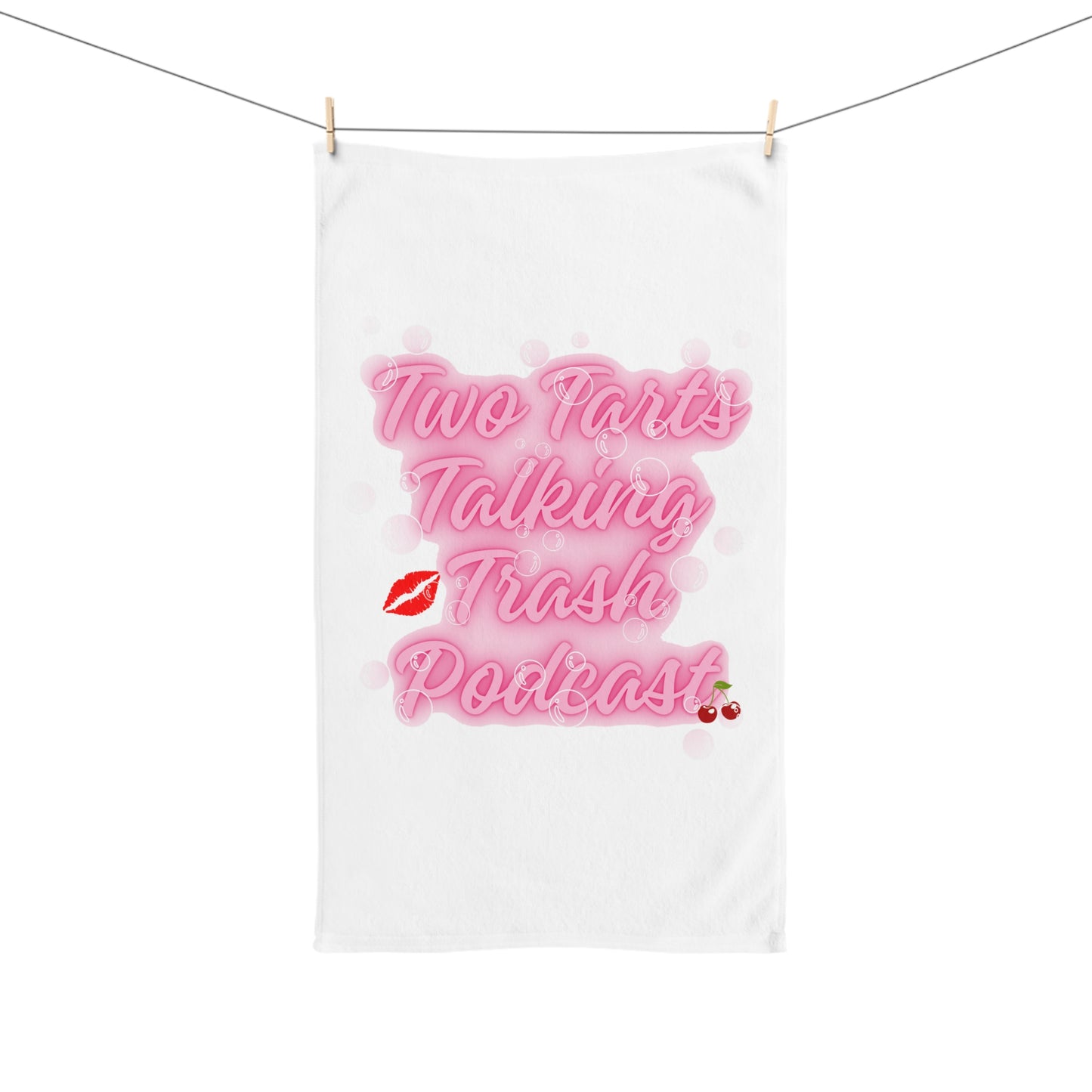 Two Tarts Pink Bubble Hand Towel