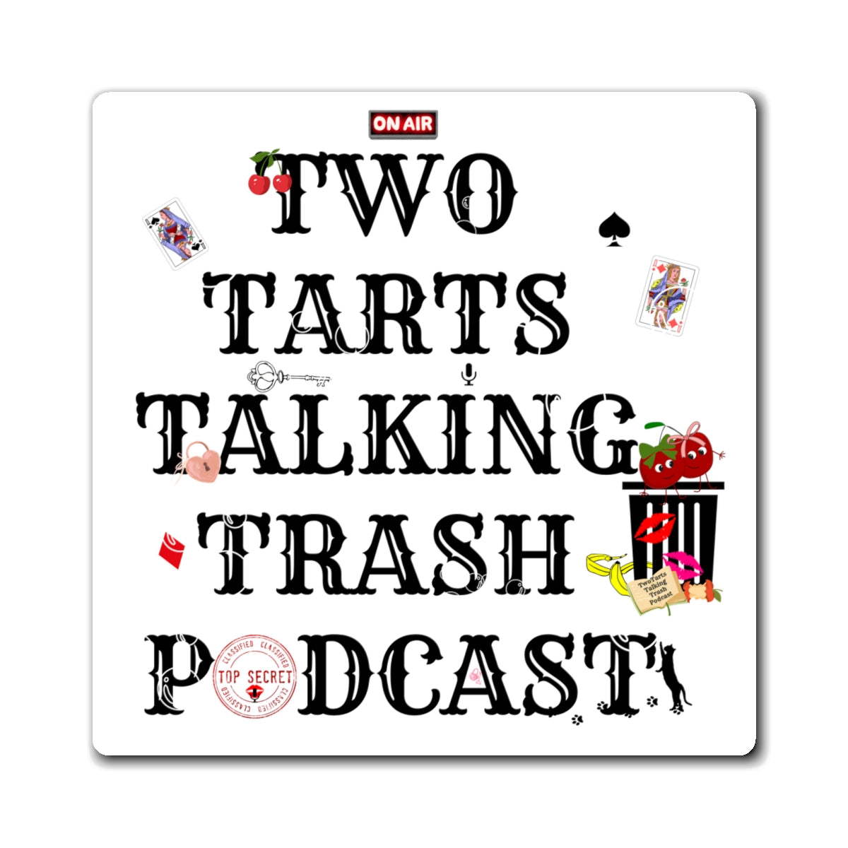 Two Tarts Talking Trash Cherries Magnets