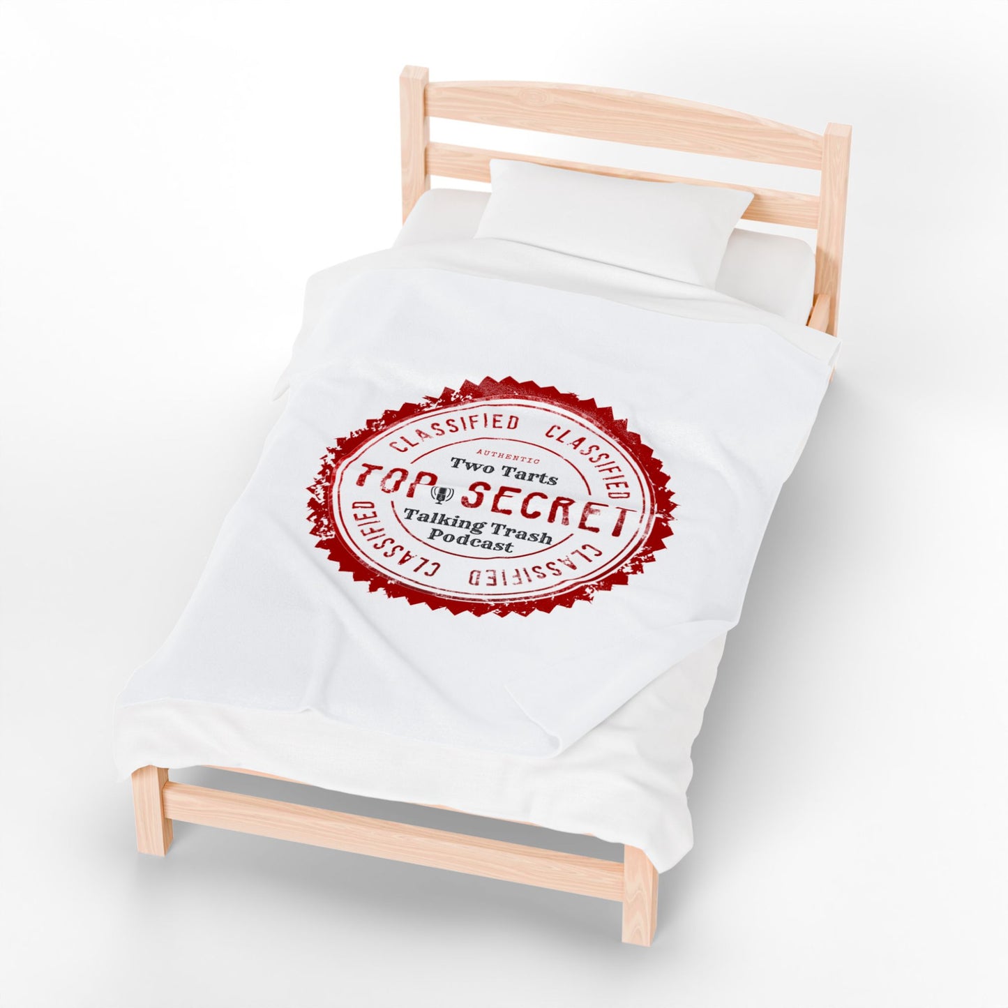 Two Tarts Top Secret Velveteen Plush Blanket