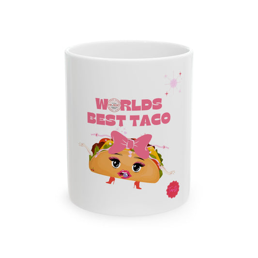 Two Tarts Talking Trash Podcast Taco Ceramic Mug, (11oz, 15oz)