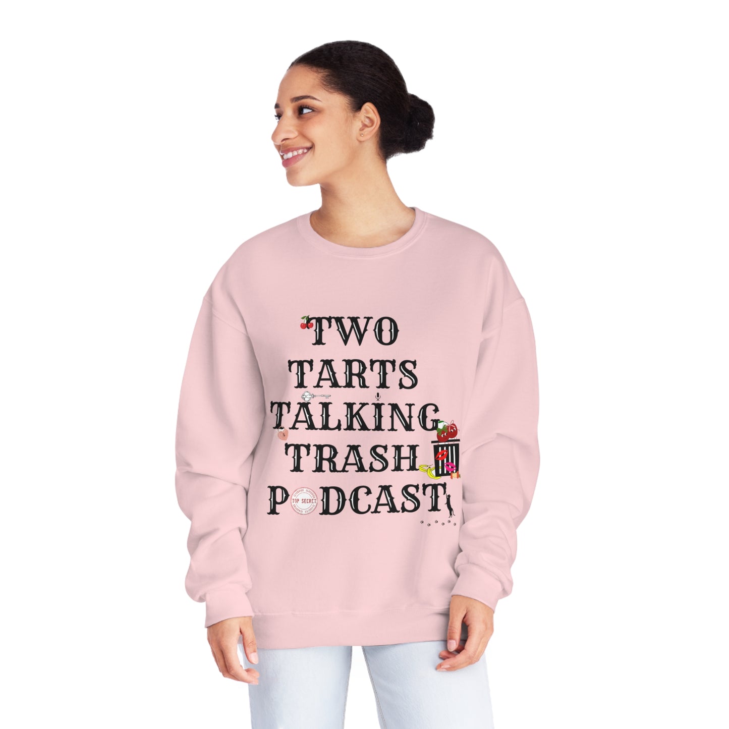 Two Tarts Talking Trash Podcast Cherries Unisex NuBlend® Crewneck Sweatshirt