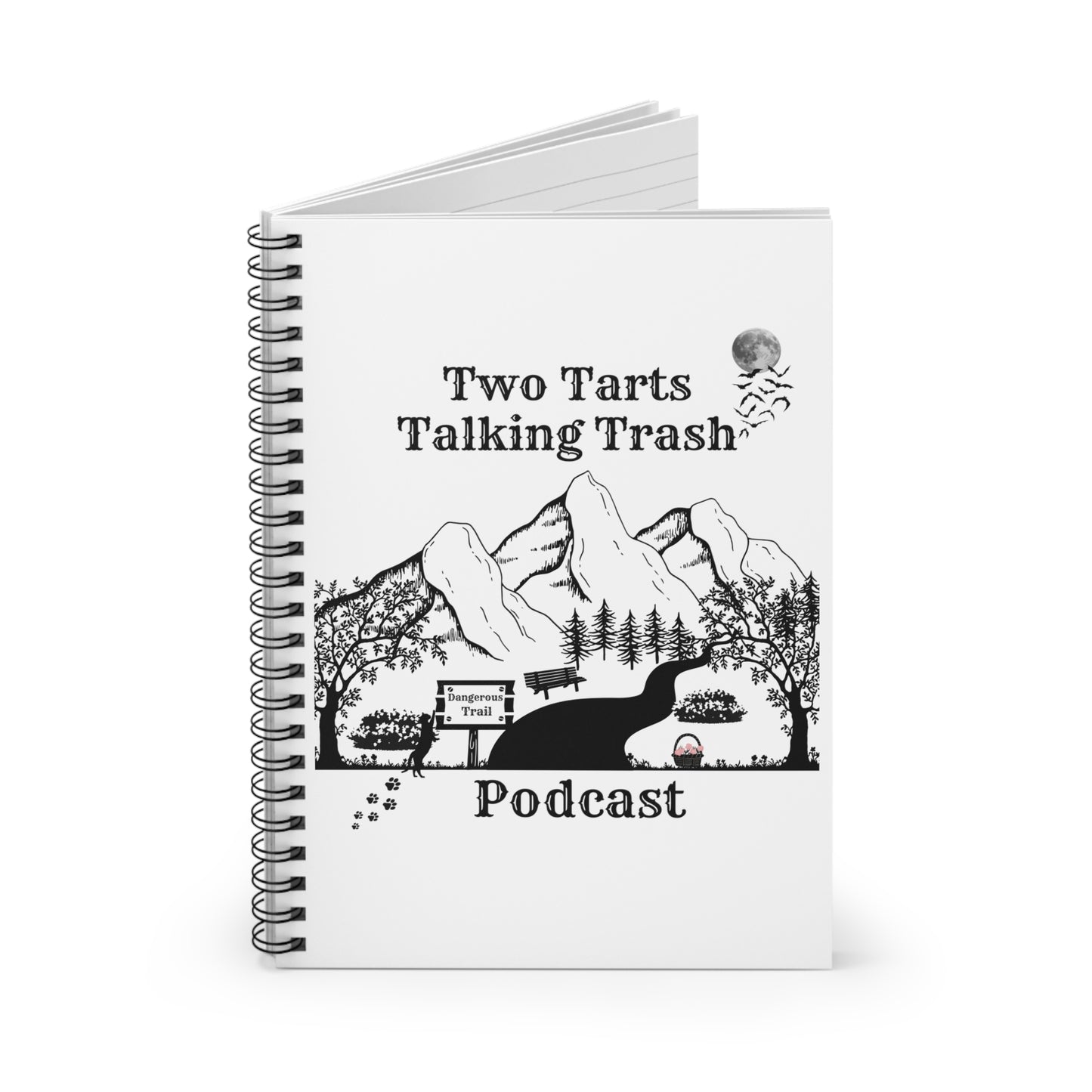 Two Tarts Talking Trash Podcast Tart Trail Spiral Notebook - Ruled Line