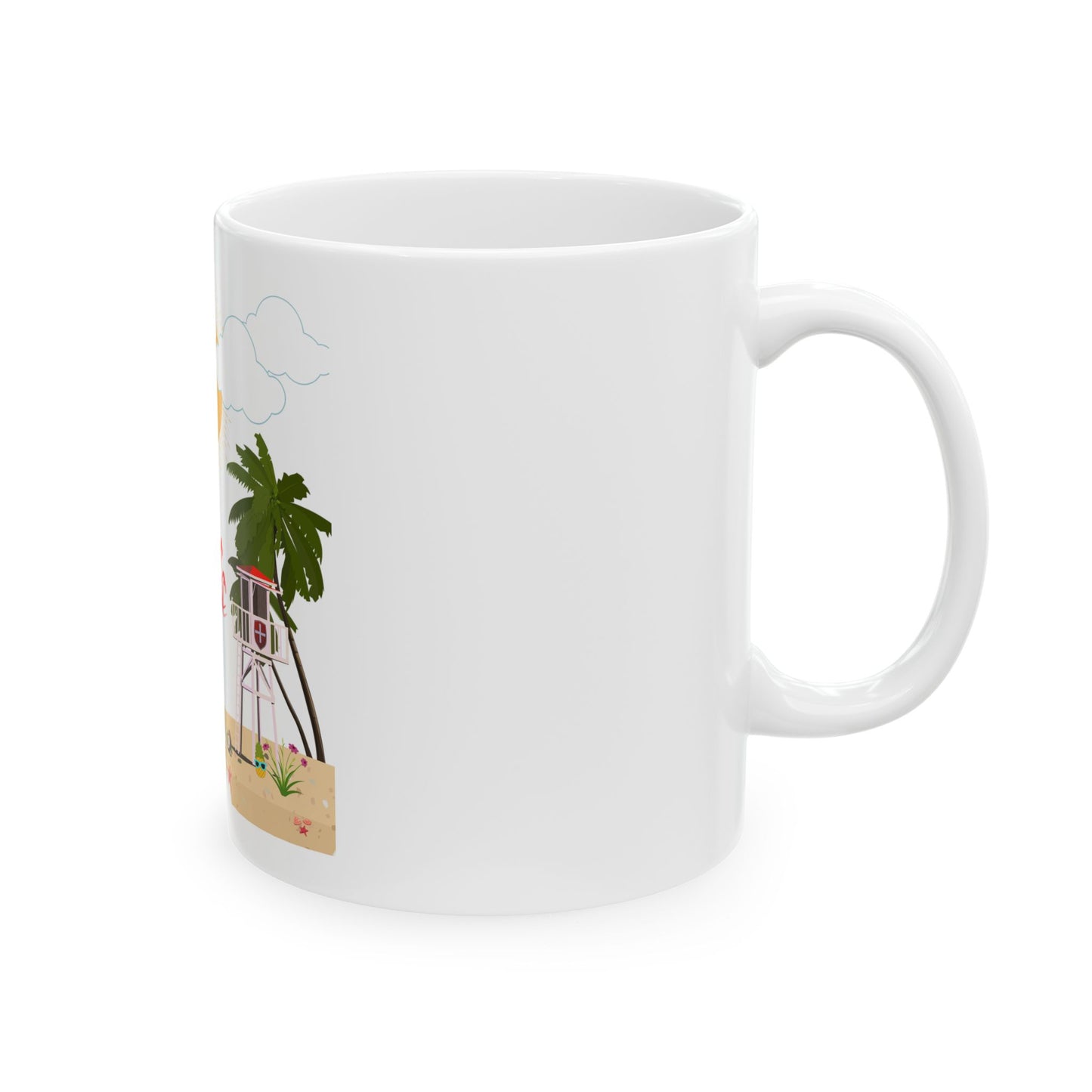 Two Tarts Beach Life Ceramic Mug, (11oz, 15oz)