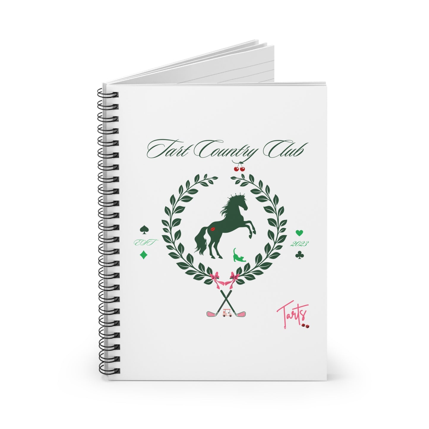 Two Tarts Country Club Spiral Notebook - Ruled Line