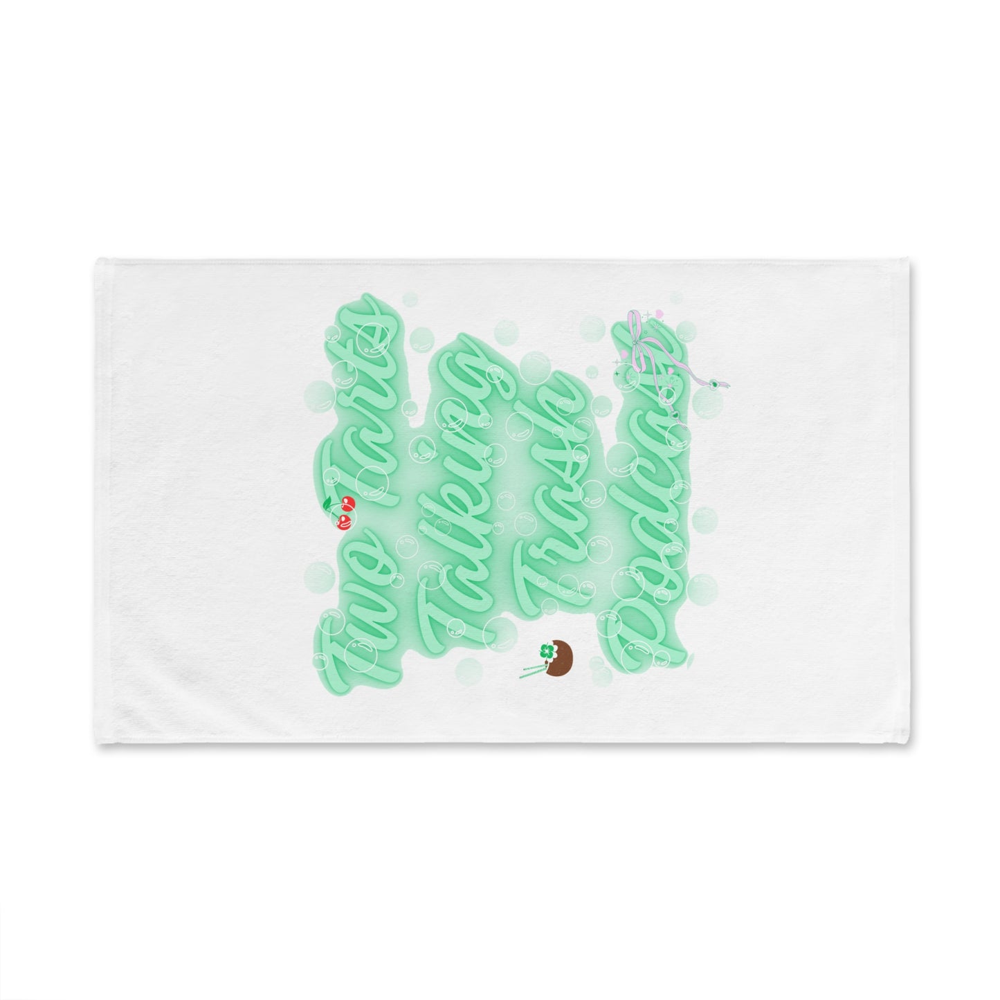 Two Tarts Green Bubble Hand Towel