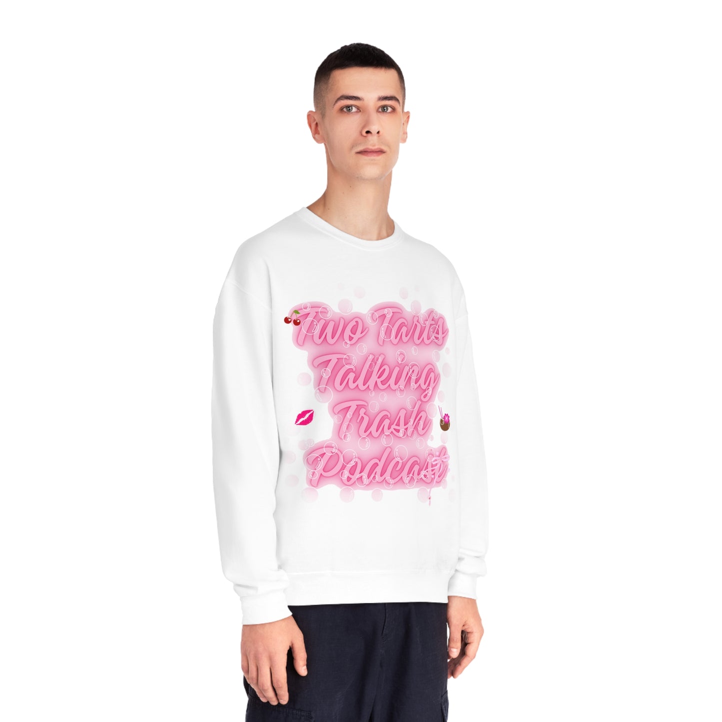 Two Tarts Bubble Pink Unisex Crewneck Sweatshirt