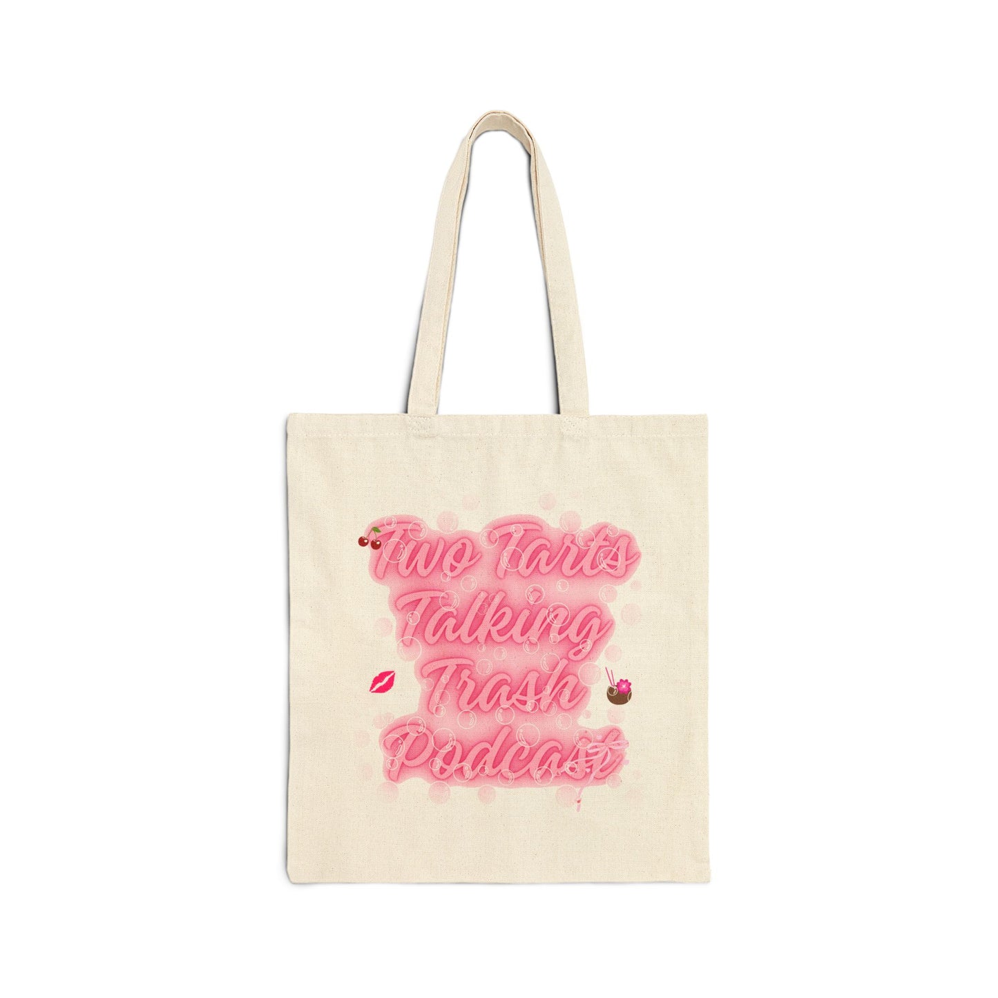 Two Tarts Pink Bubble Cotton Canvas Tote Bag