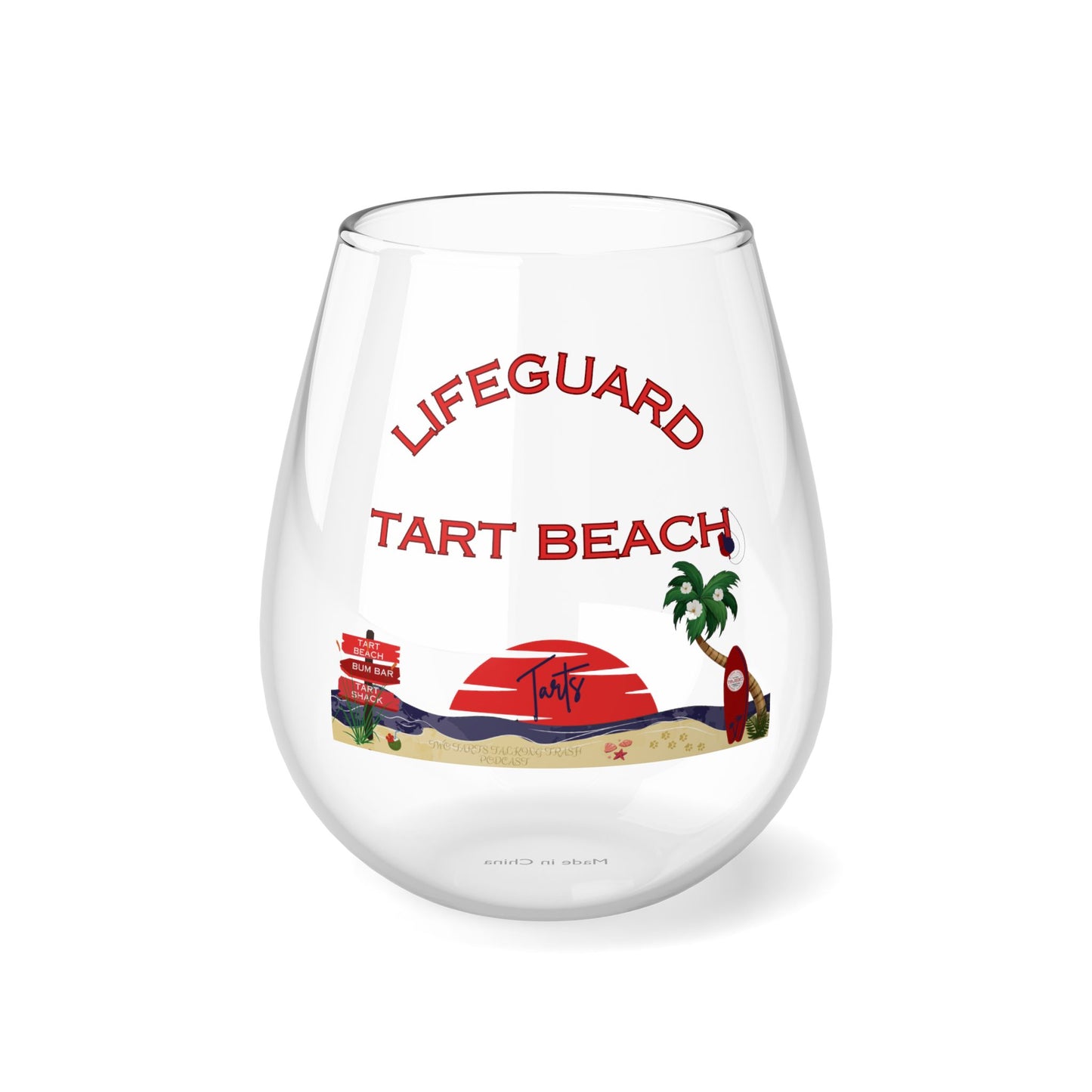 Two Tarts Lifeguard Stemless Wine Glass, 11.75oz