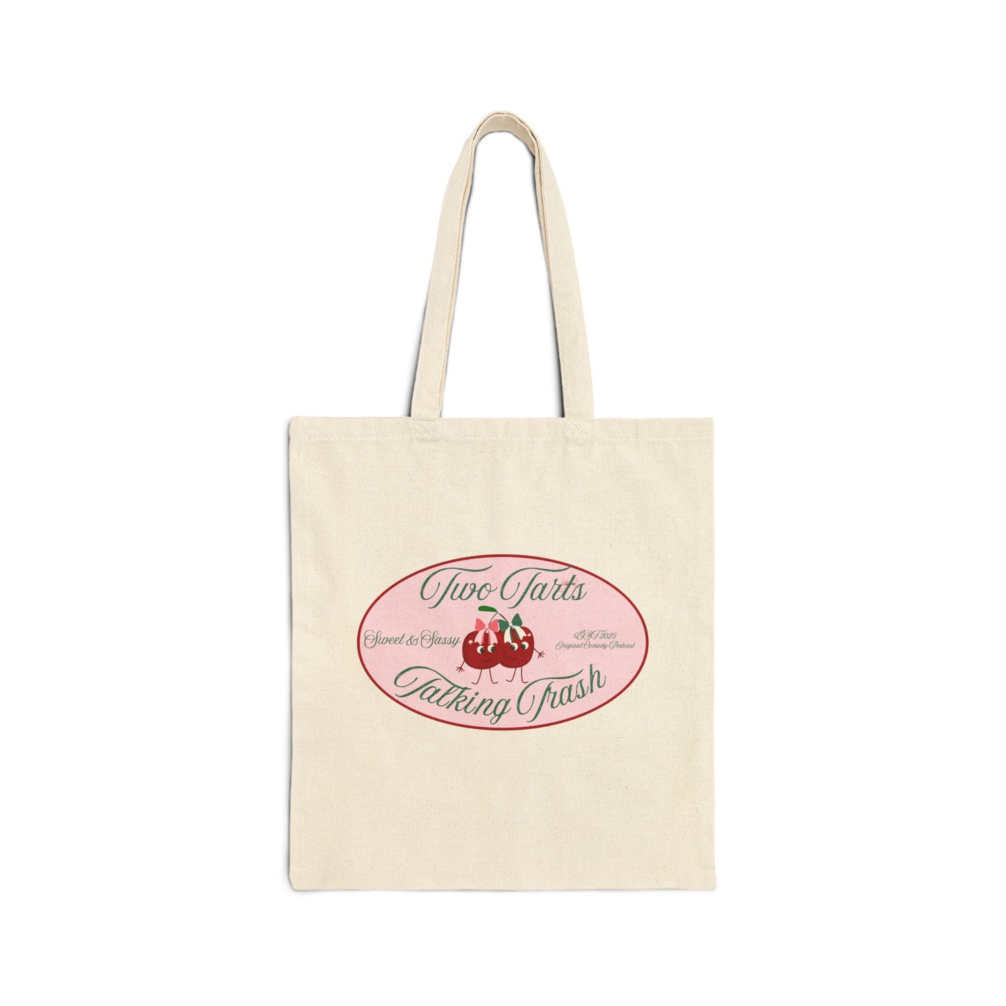 Two Tarts Pink Bubble Cotton Canvas Tote Bag
