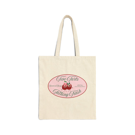 Two Tarts Pink Bubble Cotton Canvas Tote Bag