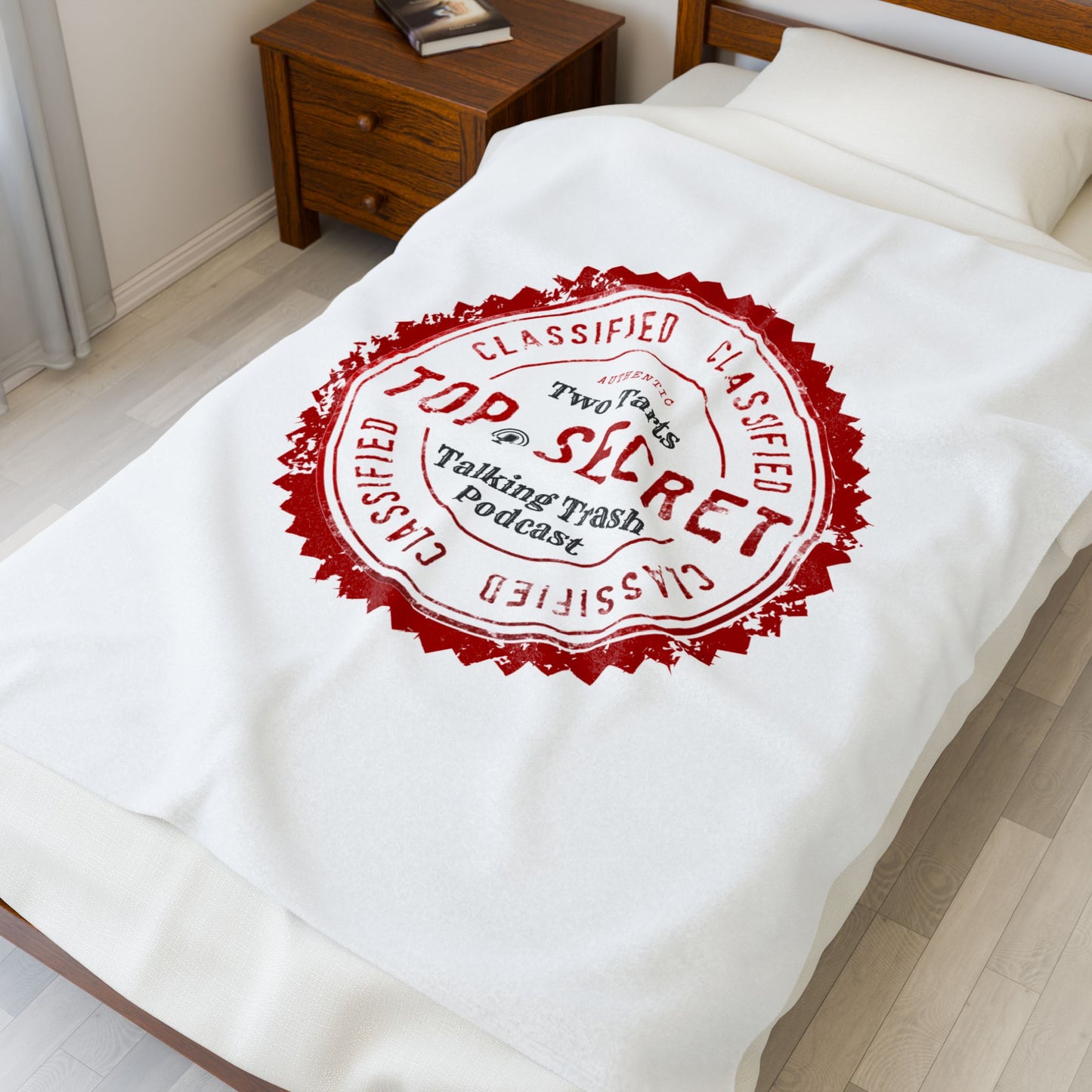 Two Tarts Top Secret Velveteen Plush Blanket