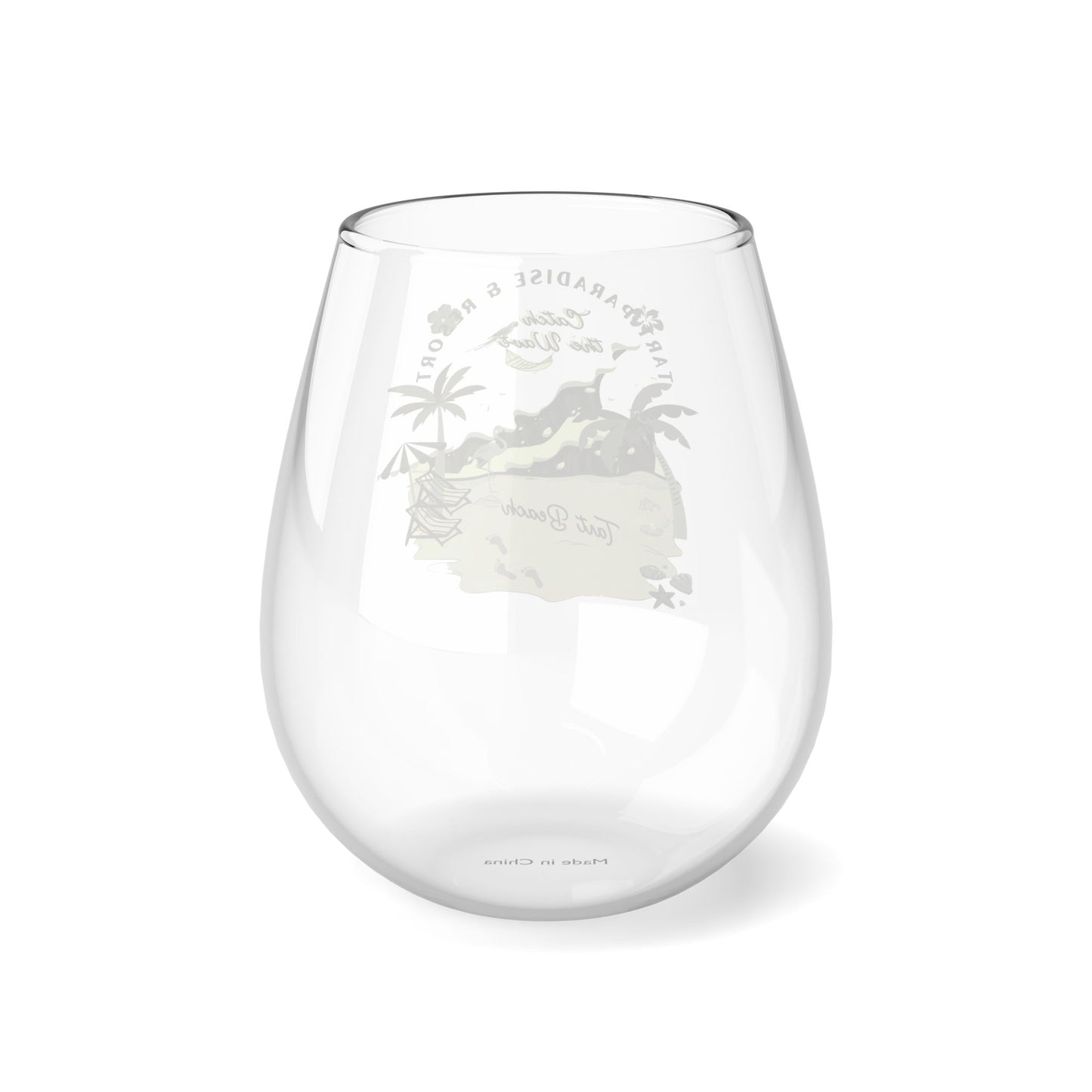 Two Tarts Beach Stemless Wine Glass, 11.75oz