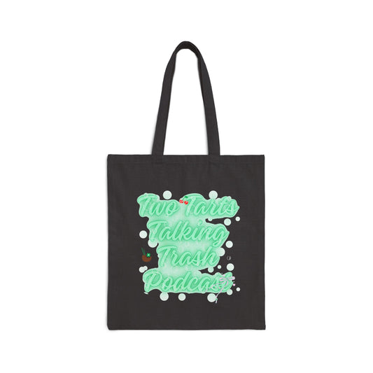 Two Tarts Green Bubble Cotton Canvas Tote Bag