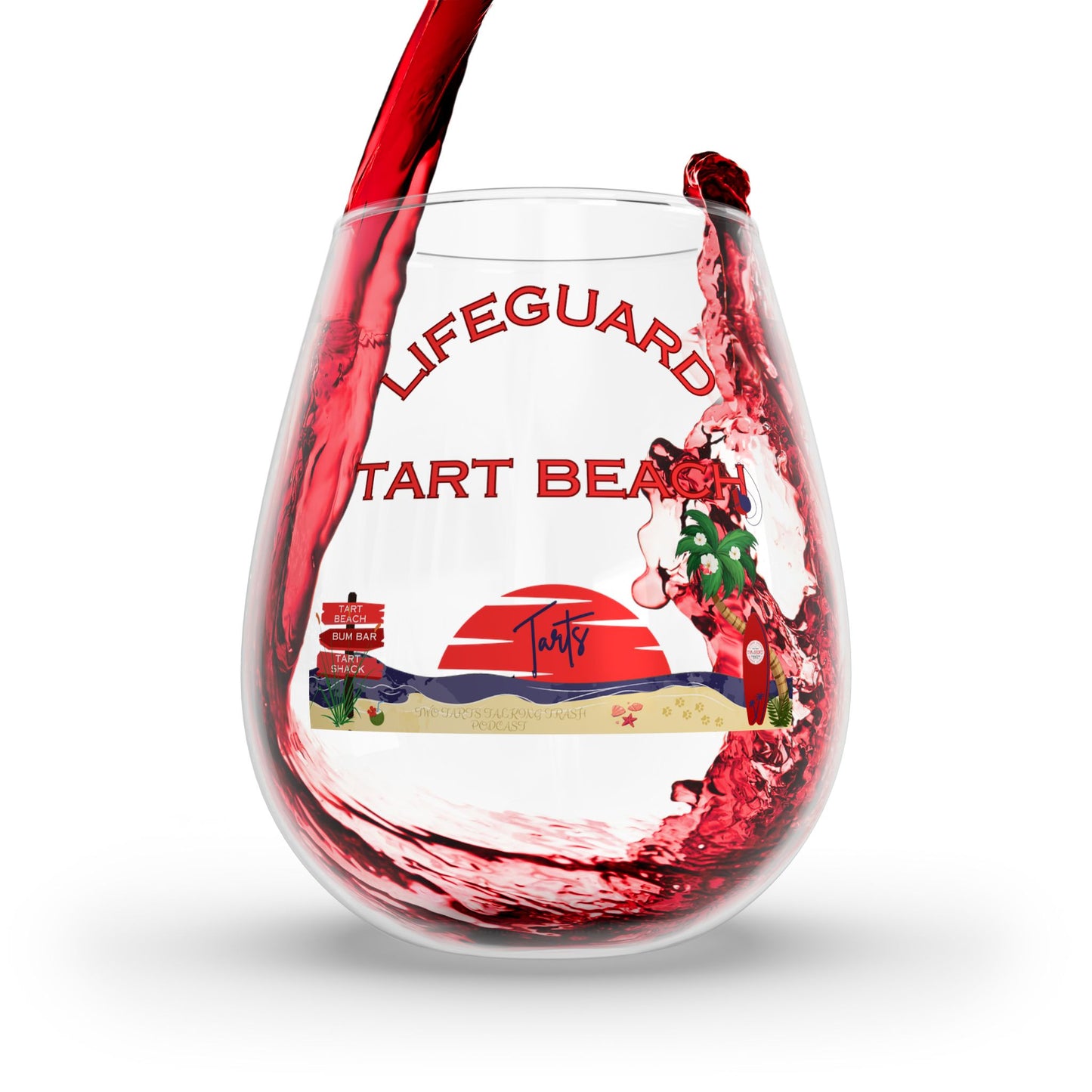 Two Tarts Lifeguard Stemless Wine Glass, 11.75oz