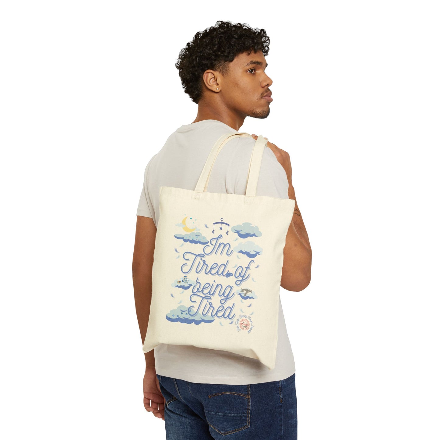 Two Tarts Talking Trash Podcast Tired Cotton Canvas Tote Bag